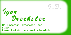 igor drechsler business card
